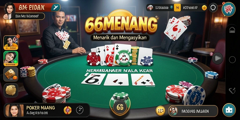 Tampilan screenshot gameplay seru di 66MENANG dengan fitur poker yang menarik.
