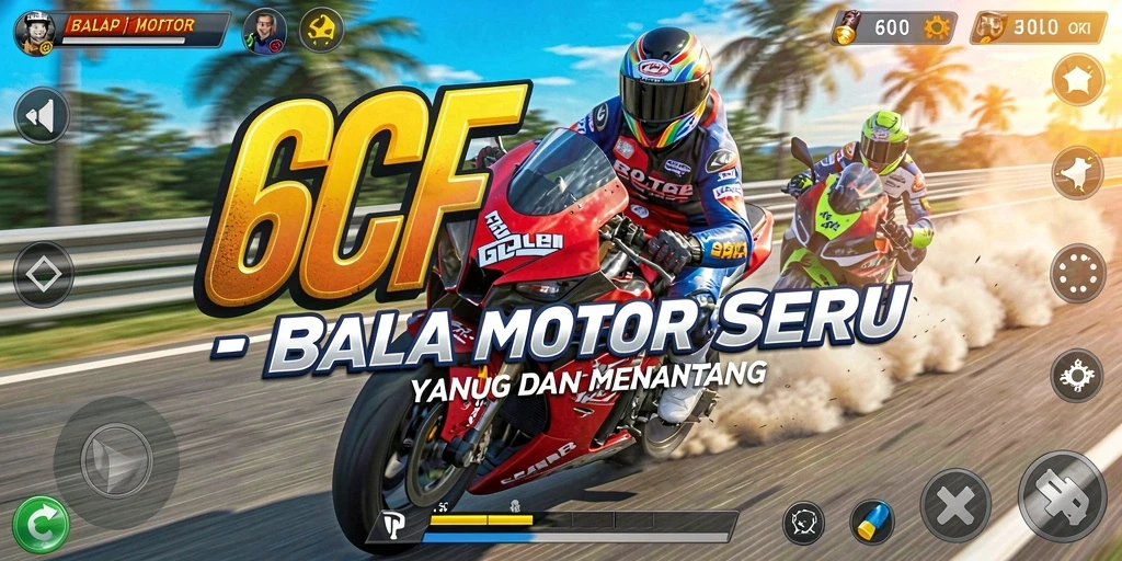 Screenshot utama dari gameplay seru 6CF yang memacu adrenalin.