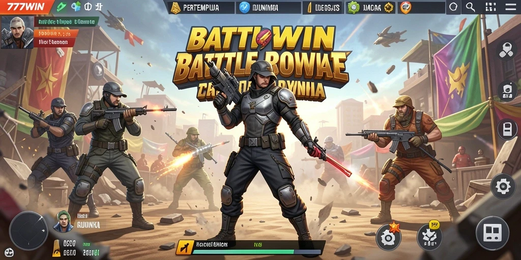 Gameplay 777WIN yang intens dan menegangkan dalam Battle Royale.