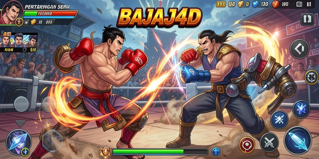 Tampilan seru pertarungan di game BAJAJ4D.