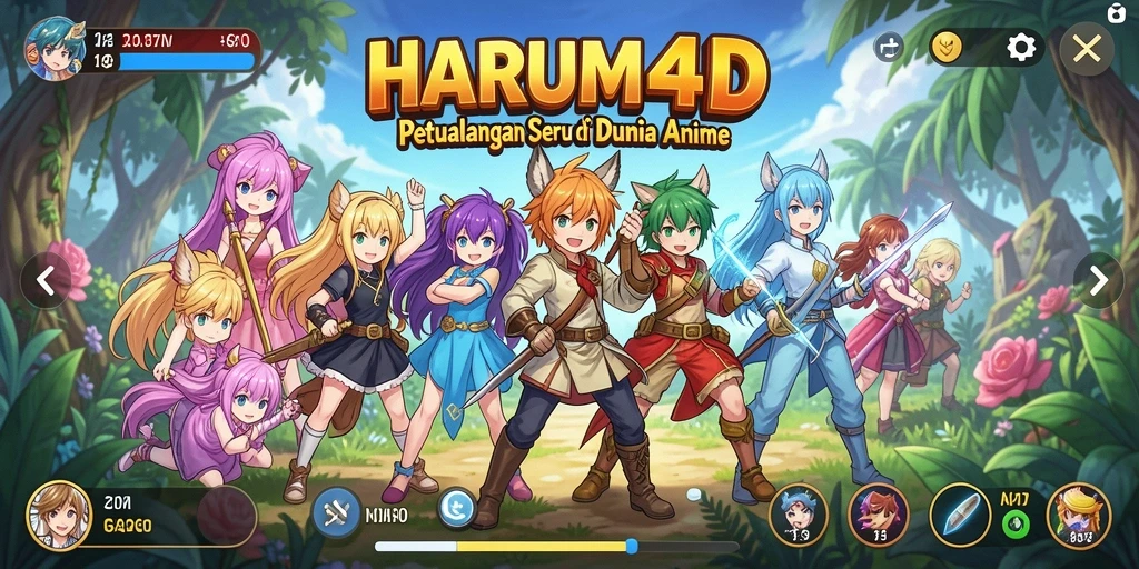 Gameplay seru dengan karakter anime favorit yang beraksi.