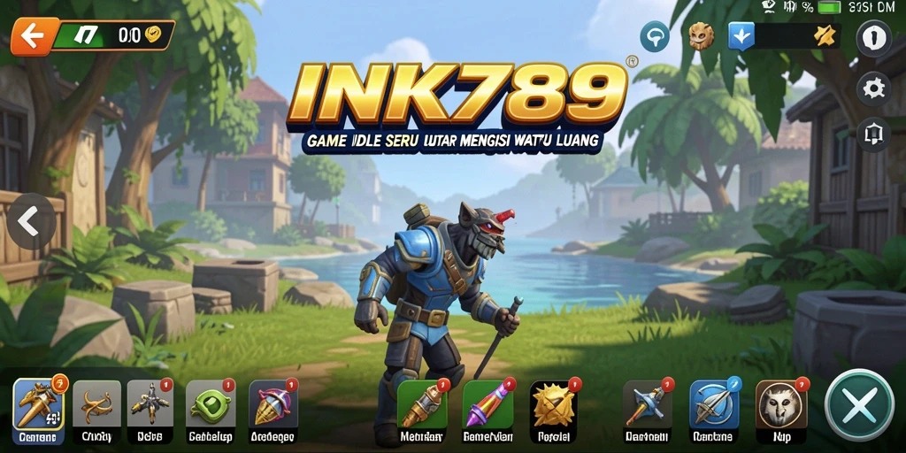 Tampilan gameplay menarik dari INK789 dengan elemen Idle.