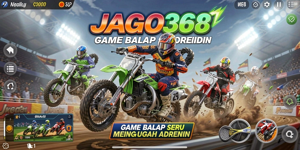 Tampilan gameplay JAGO368 yang mendebarkan saat balapan.