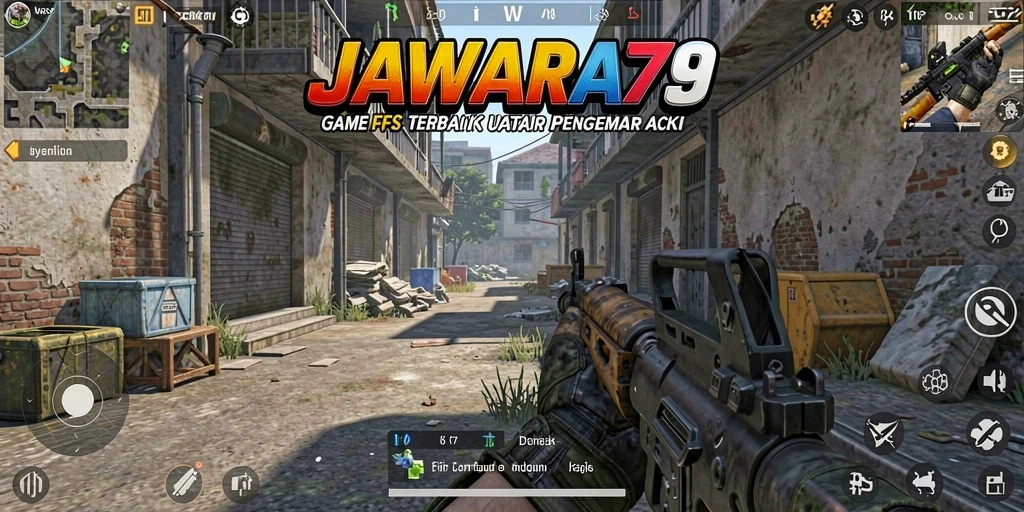 Gameplay aksi mendebarkan dalam JAWARA79 yang menampilkan pertempuran FPS.