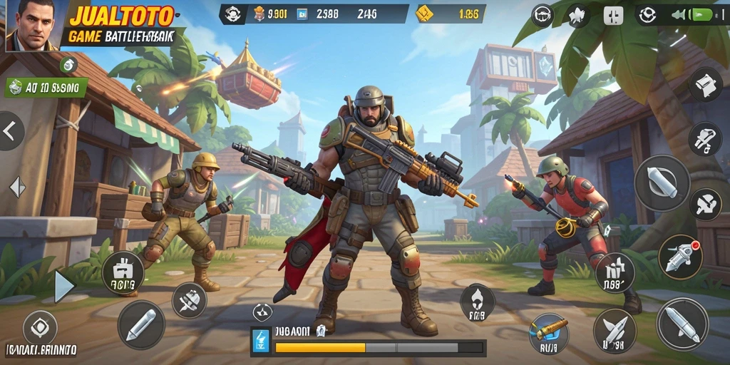 Gameplay seru dalam JUALTOTO dengan pertempuran Battle Royale.