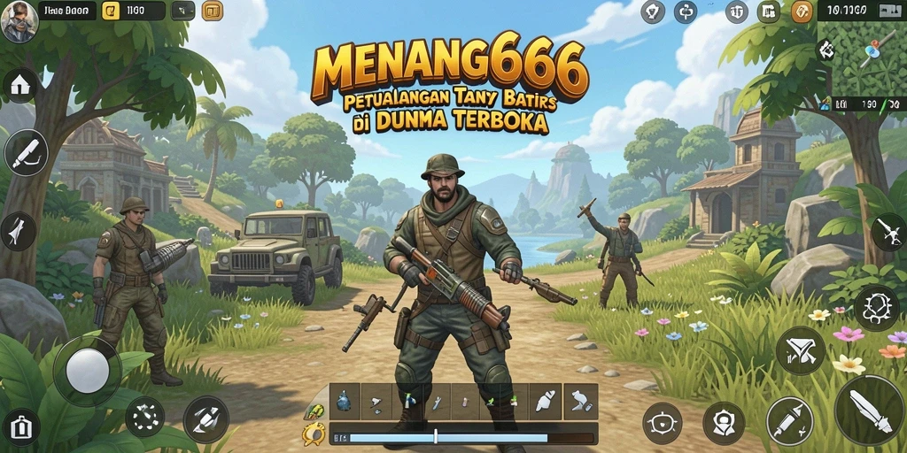Screenshot gameplay MENANG666 menunjukkan eksplorasi dunia terbuka yang menakjubkan.