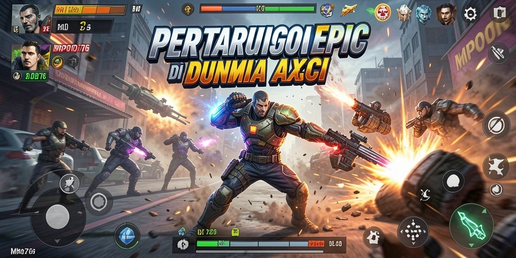 Tampilan seru dari gameplay MPO76 yang mendebarkan.