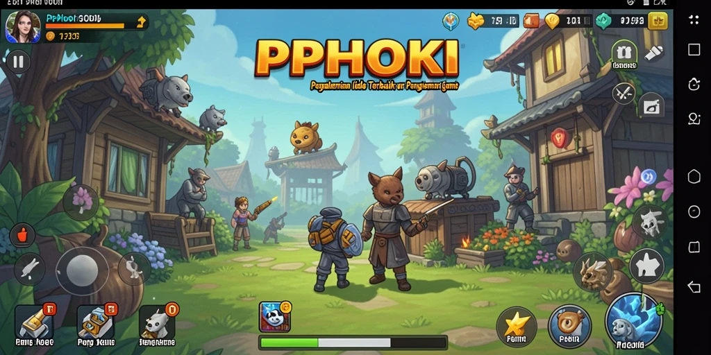 Screenshot utama PPHOKI menunjukkan gameplay yang mengasyikkan dan santai.