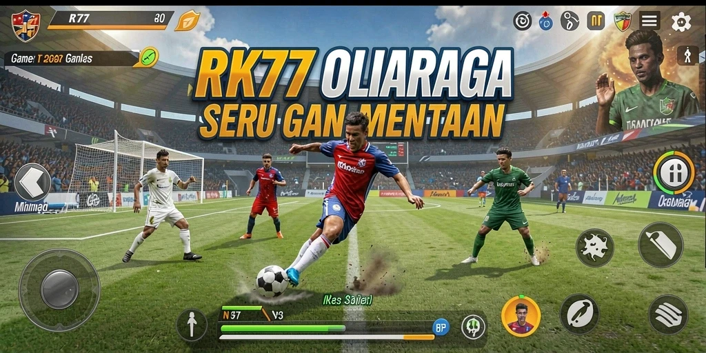 Tampilan gameplay RK77 yang menegangkan dalam pertandingan olahraga.