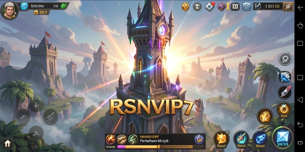 Tangkapan layar gameplay RSNVIP7 yang menarik dengan strategi Tower Defense.