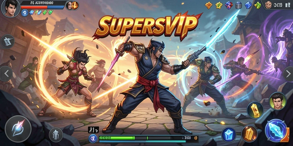 Tampilan aksi seru dari gameplay <strong>SUPERSVIP</strong> yang mendebarkan.
