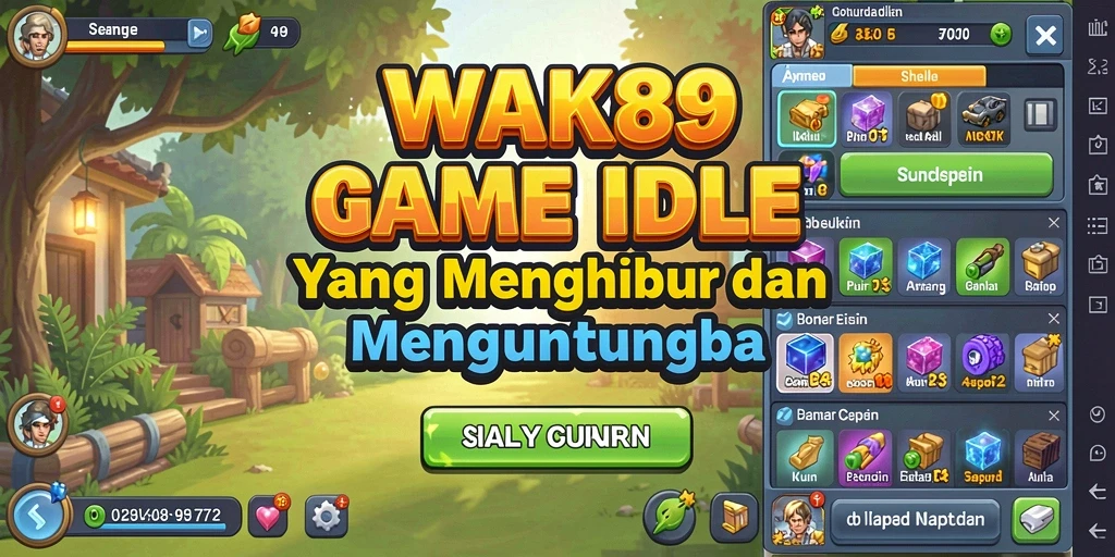 Tampilan gameplay WAK89 menampilkan pengelolaan karakter dalam permainan Idle.