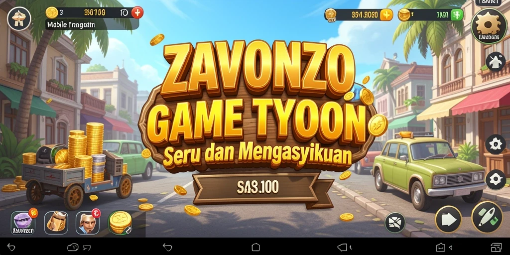 Screenshot gameplay <strong>ZAVONZO</strong> menampilkan keseruan mengelola bisnis Tycoon.